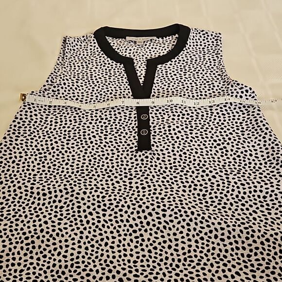 Greg & Gray Loose Fitting Sleeveless Top Black/White Small - Picture 7 of 16